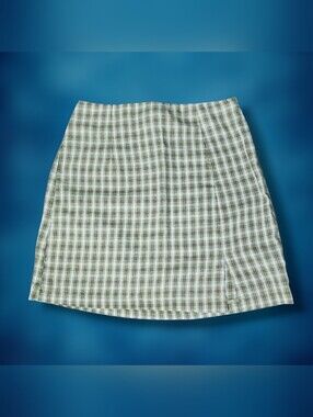 Princess Polly Green Plaid Skirt Size 2
